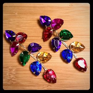 VINTAGE rainbow clip earrings comfortable to wear!
